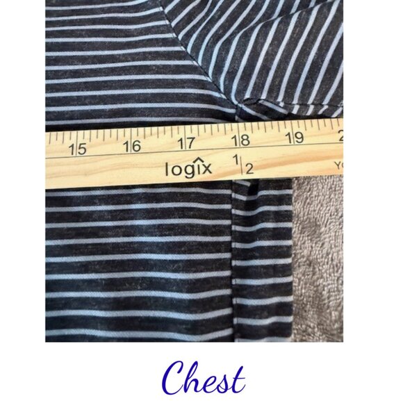 Nike Golf Polo Shirt Striped Black Gray Dri-FIT Size Large - Picture 6 of 7